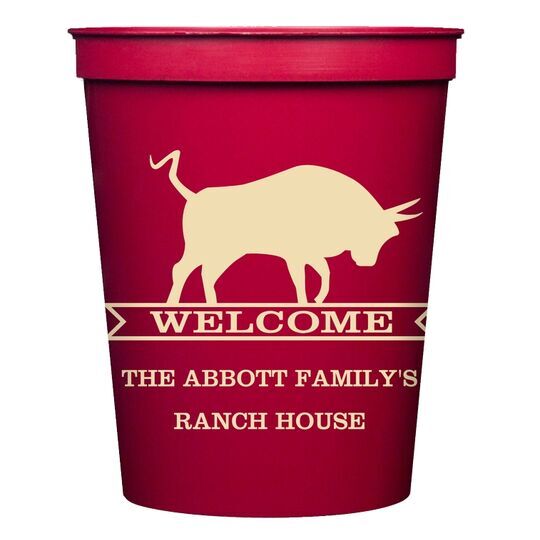 Ranch Welcome Banner Stadium Cups